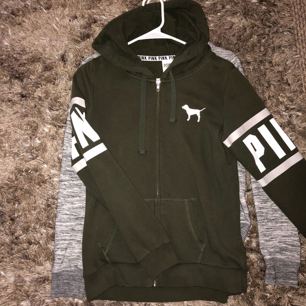 PINK sweatshirt zip up